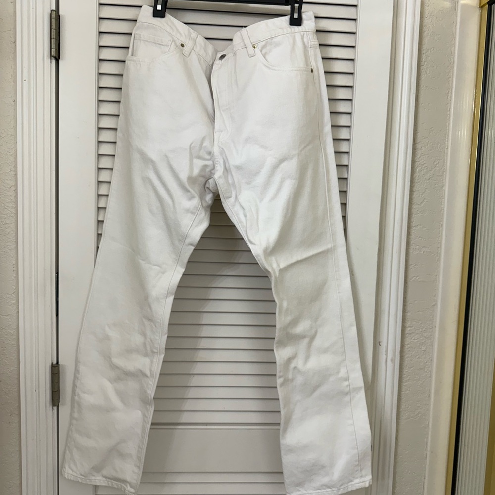 Frame Denim Women's White Straight Jeans